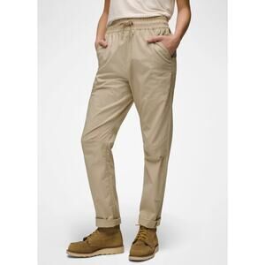 Prana Palisades Ripstop E-Waist Pant Women's M Sandstone High Rise Tapered Leg